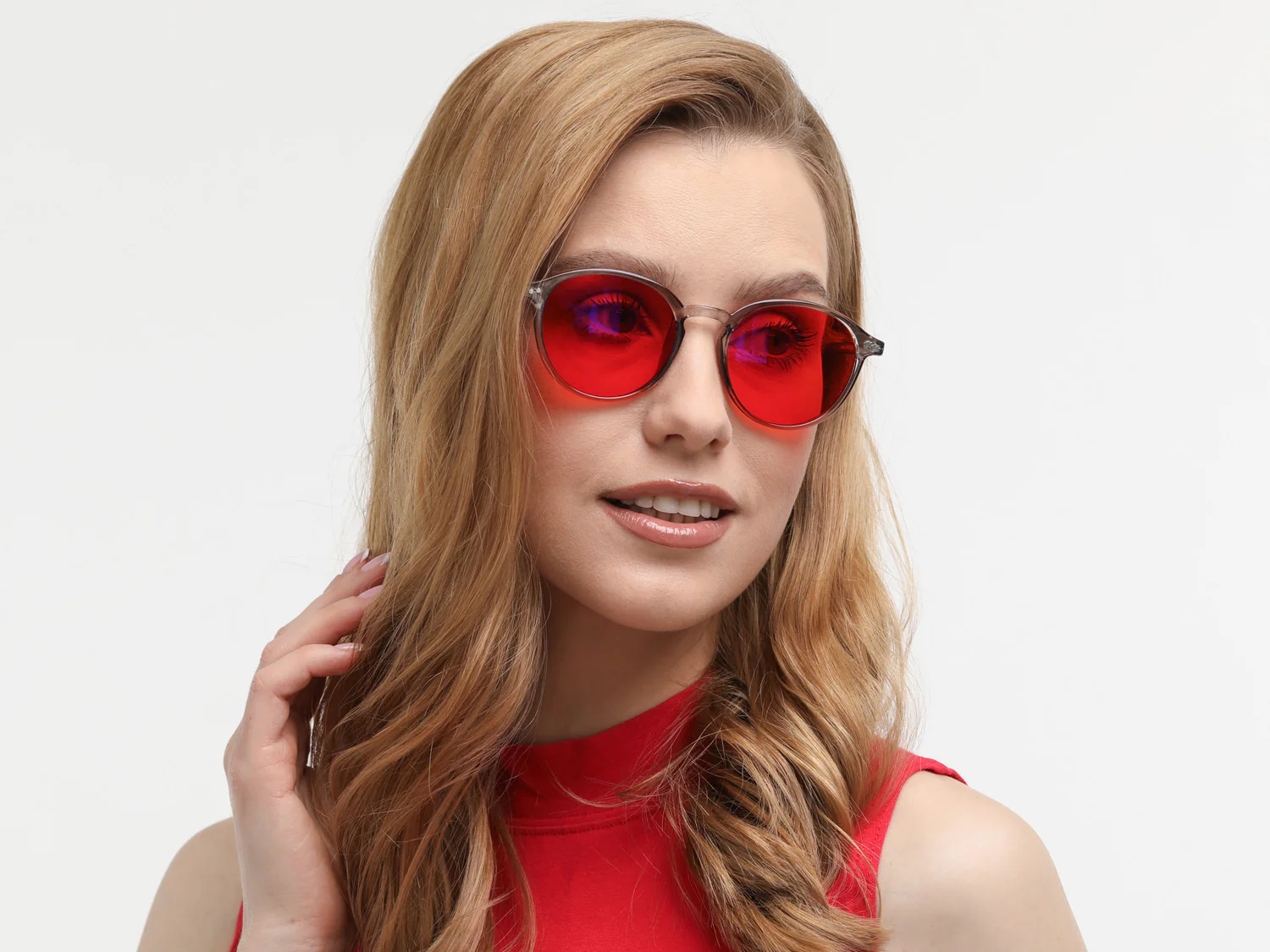 Capri Dark - Blueblocker Brille Grau-Transparent - Image 4