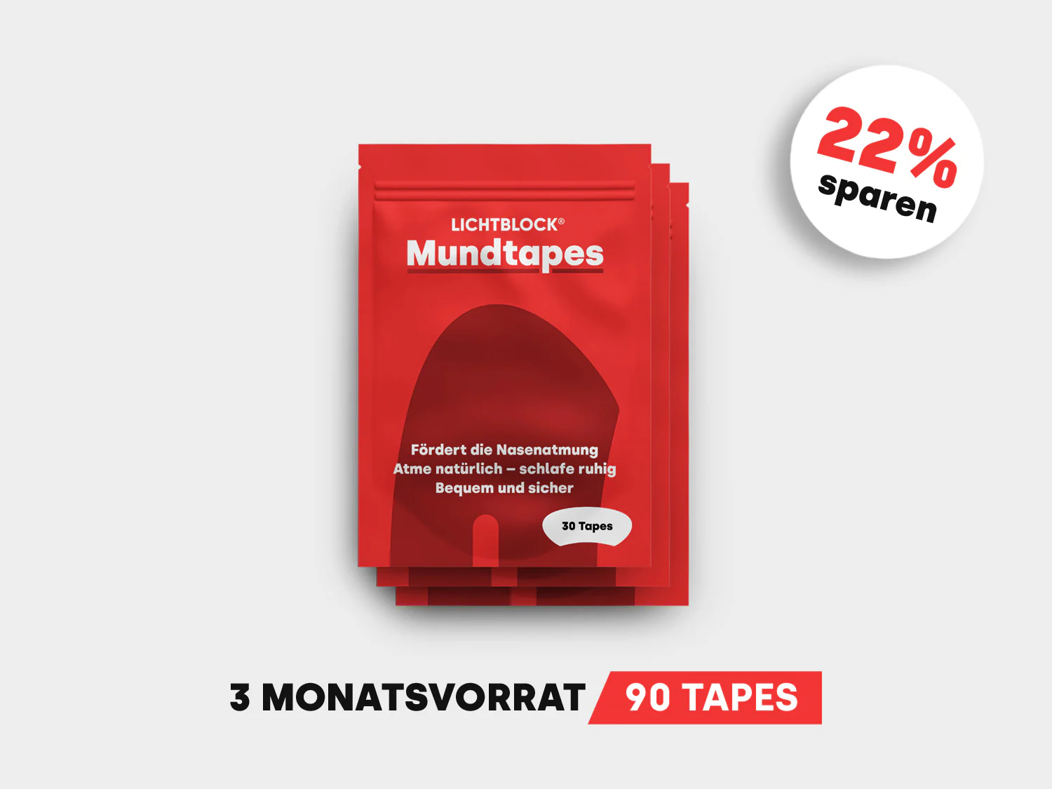 Lichtblock® Mundtapes gegen Schnarchen - Image 9